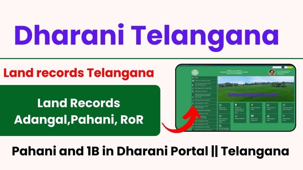 Dharani Telangana Land Records Adangal,Pahani, RoR